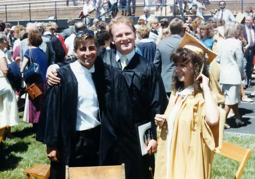 Keith Siddoway and Julian Slaughter at Graduation (beside Rachel Goodman)